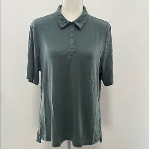 Columbia East Does It Omni Shade Green Polo Shirt L